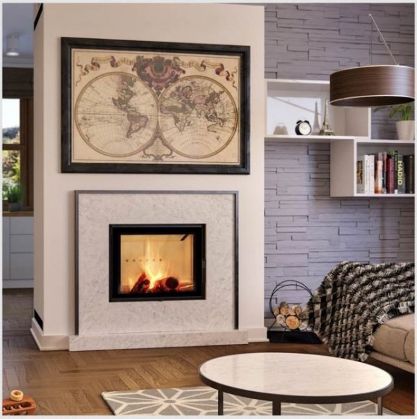 Kratki Lucy 12 kominek powietrzny ze sterownikiem i podstawą