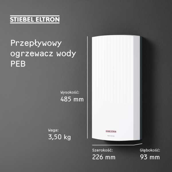 Stiebel Eltron PEB 18 kW przepływowy ogrzewacz wody 400 V 