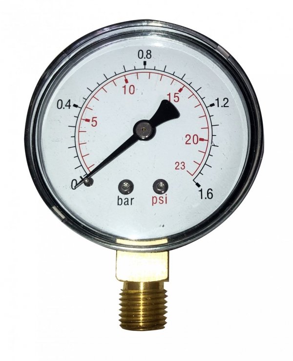 Manometr techniczny do 1,6 bar 1/4 dolny radialny