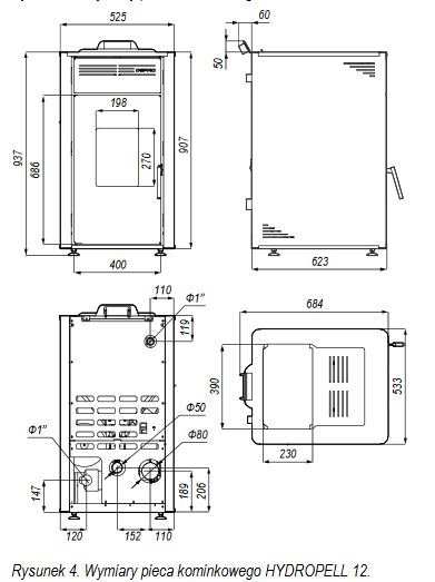 Defro Hydropell 12 kW piecyk z płaszczem wodnym