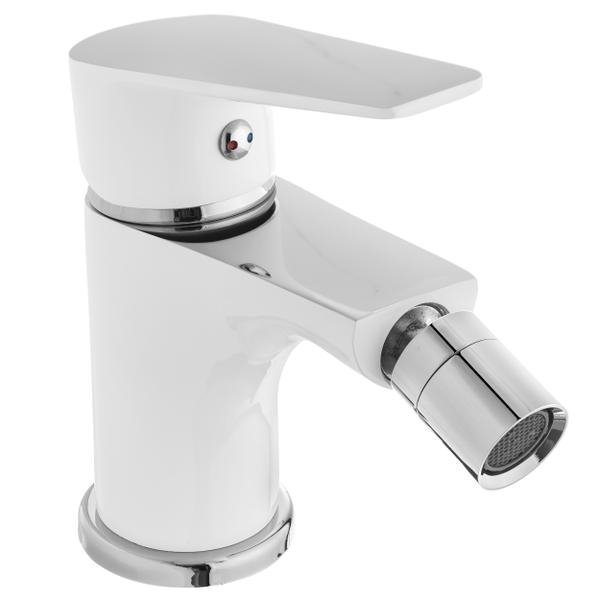 Bateria bidetowa Invena Dokos  do bidetu chrom/biała