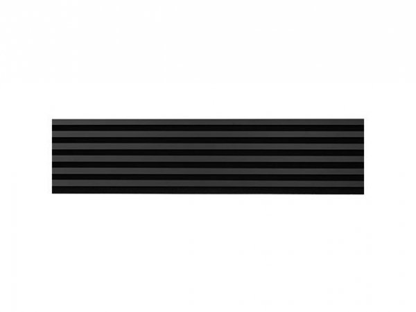Lamele ścienne Woodline panel akustyczny na czarnym filcu Czarny mat 30x270 cm