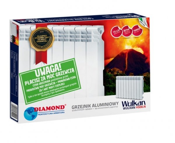 Wulkan H500 Grzejnik aluminiowy Diamond 1526 W