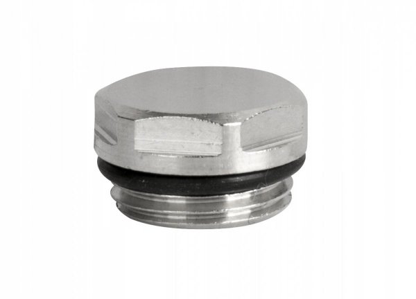 Korek chromowany do grzejnika 1/2&quot; Gz z oringiem