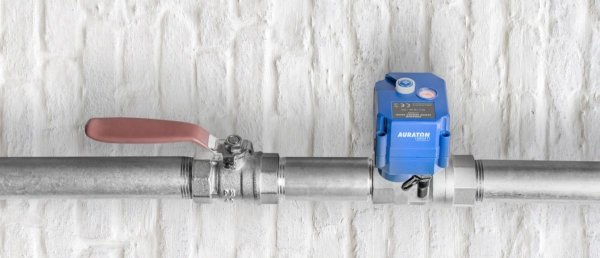 Auraton Water Stop Set 1/2&quot; elektrozawór do wody z czujnikiem zalania  Gw/Gw 