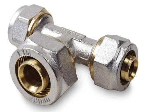 Trójnik Pex 20x16x16 redukcyjny Alupex skręcany