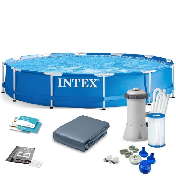 Intex basen ogrodowy stelażowy z pompą 366x76 cm 10w1