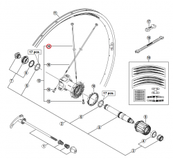 Szprycha Shimano WH-R601-R 272 mm