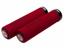Chwyty SRAM Locking Grips Foam 129 mm — czerwone, jedna obejma (czarna) 