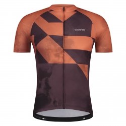 Koszulka SHIMANO COLORE z krótkim rękawem brązowa rozmiar XL