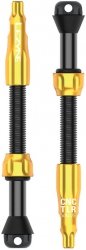 Zawory tubeless Lezyne Tubeless Valve CNC Pro 60 mm — złote