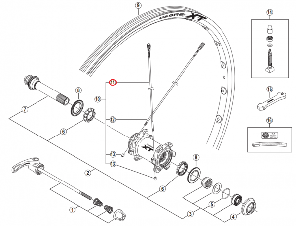 Szprycha Shimano WH-M785-F-29 300 mm