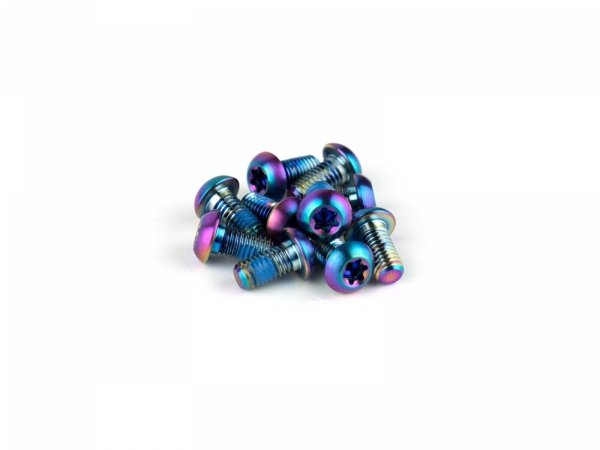 Śruby do tarcz hamulcowych SRAM Titanium T25 Rainbow — 12 szt.