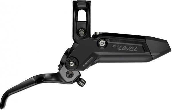 Hamulce hydrauliczne SRAM Level Silver Stealth — przód, czarne, 4-tłoczkowe, przewód 950 mm