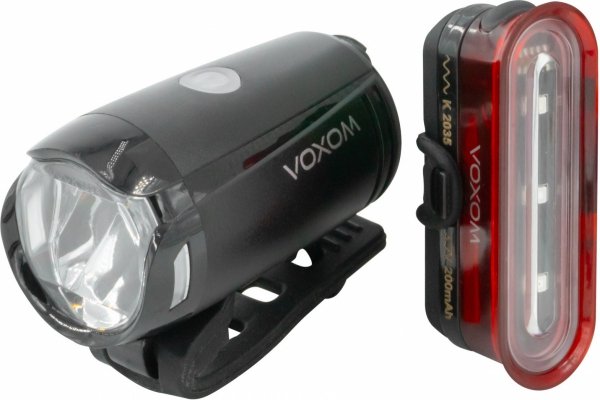 Zestaw lampek rowerowych Voxom LV15/LH9