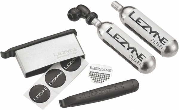 Zestaw CO₂ Lezyne Twin Drive Kit + Lever Kit Combo — czarny