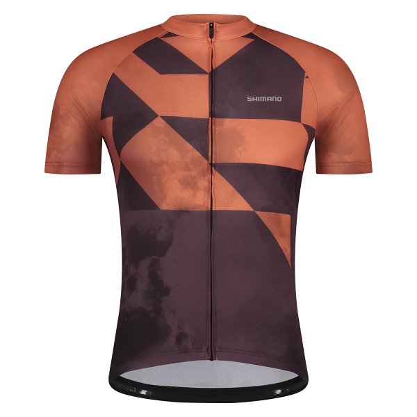 Koszulka SHIMANO COLORE z krótkim rękawem brązowa rozmiar XL