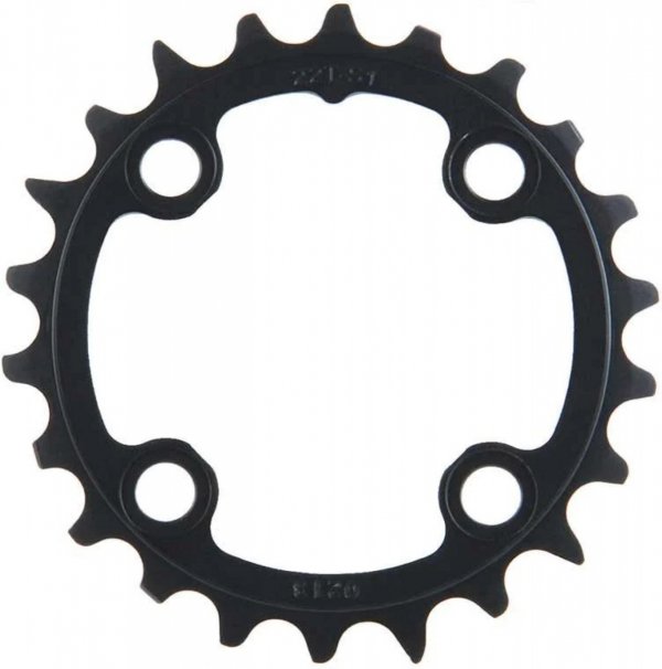 Zębatka SRAM MTB 22T — 64 BCD, 10-rz, czarna (Blast Black), aluminium AL3