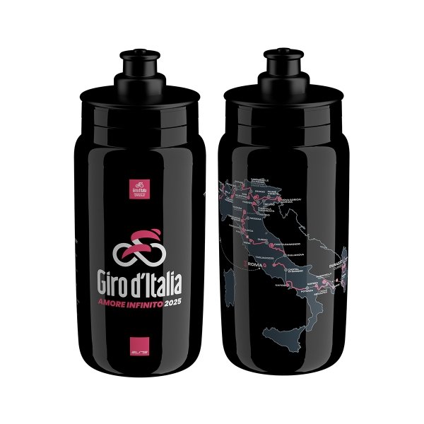 Bidon Elite FLY Teams 2025 Giro d’Italia Black Map 550 ml