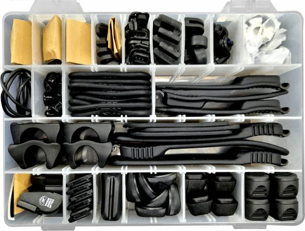 Zestaw części zamiennych Lezyne Y18 Parts Kit — LED, zaślepki, przyciski, O-ringi