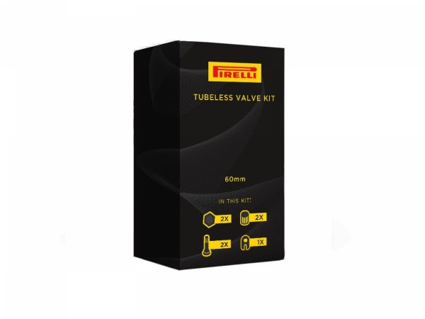 Wentyle tubeless Pirelli 60 mm — czarne, Presta, zestaw 2 szt.