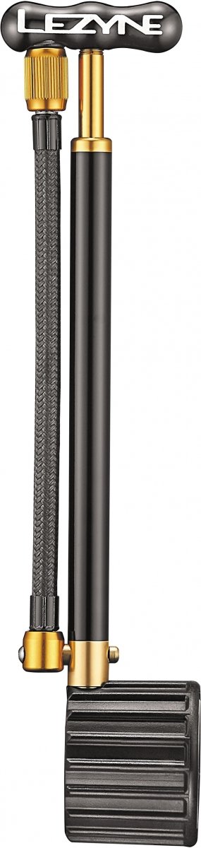Pompka do amortyzatorów Lezyne Shock Drive — black/gold, 400 PSI / 27,6 bar