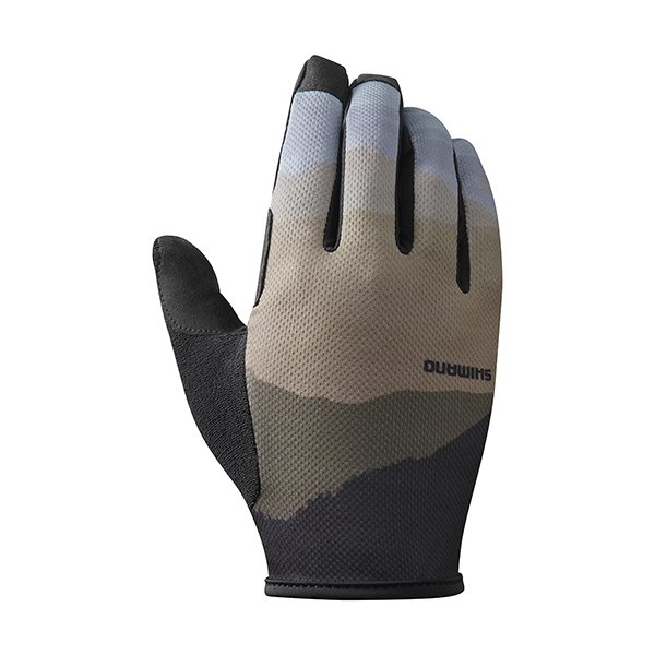 Rękawiczki rowerowe Shimano Trail — Light Brown, męskie (długie), rozmiar M
