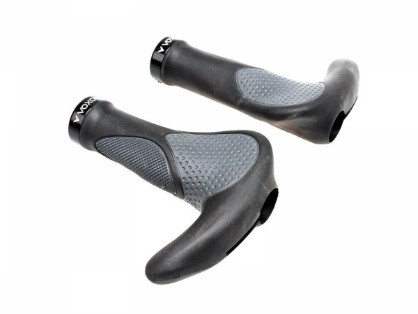 Chwyty rowerowe Voxom Grips GR9 — czarno-szare, 138 mm