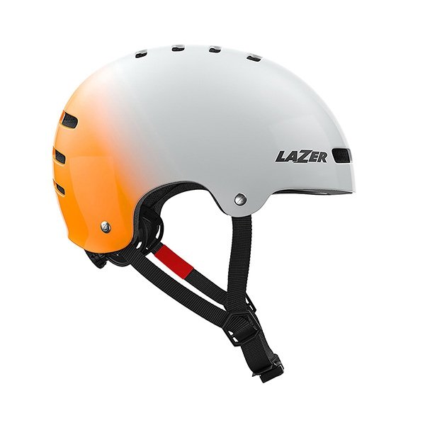 Kask miejski Lazer One+ — Silver Orange • Rozmiar M (55–59 cm)