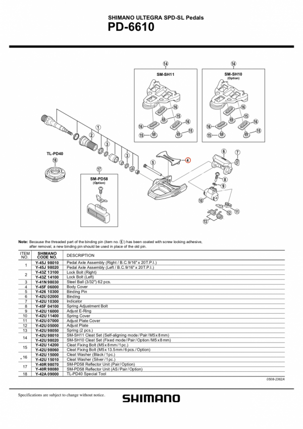 Osłona plastikowa do pedałów Shimano DR540/PD6610
