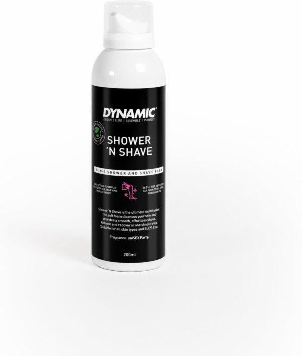 Dynamic Shower n Shave to praktyczna pianka 2 w 1 — do użycia pod prysznicem oraz do golenia, w pojemności 200 ml; zapewnia komfortową aplikację, pomaga zmiękczyć zarost i ułatwia gładkie golenie, a jednocześnie sprawdza się jako szybki kosmetyk do odświe