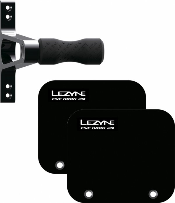 Wieszak ścienny na rower Lezyne CNC Alloy Wheel Hook — czarny