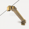 NEW TRENDY Parawan nawannowy NEW SOLEO GOLD BRUSHED stały U 70x140 szkło czyste 6mm Active Shield 2.0 P-0184