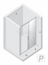 NEW TRENDY Drzwi wnękowe PRIME GUNMETAL BRUSHED 1D P 140x200 szkło czyste 6mm Active Shield 2.0 D-0894A