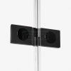 NEW TRENDY Kabina prysznicowa przyścienna drzwi uchylne REFLEXA BLACK 80x110x200 POLSKA PRODUKCJA  EXK-1351/EXK-1352