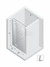 NEW TREDNY Drzwi wnękowe REFLEXA BLACK 1D L 120x200 szkło czyste 6mm Active Shield 2.0 EXK-4906