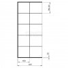 NEW TRENDY - Kabina Walk In New Modus BLACK 70X200 EXK-0244