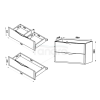 MEGSTYL DELICA-01 Szafka z umywalką 80cm kaszmir DELICA-0000-0036
