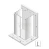 NEW TRENDY Kabina prysznicowa przyścienna PRIME LIGHT GOLD 110x90x200 K-1106/K-1134