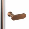 NEW TRENDY Kabina prysznicowa New Soleo Copper Brushed, pojedyncze drzwi, z dodatkową ścianką 90x100x195 K-1986