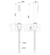 INVENA Zestaw natryskowy 1-punktowy Alonia chrom AU-70-M01-V