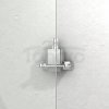 NEW TRENDY - Drzwi wnękowe prysznicowe AVEXA BLACK 130cm EXK-1556/57 