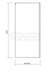 CERSANIT -Ścianka kabiny prysznicowej CREA przesuwna - (90x200) chrom  S900-2614