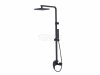 BESCO Zestaw prysznicowy natynkowy Modern / Varium czarny matt BP-MVN-CZ