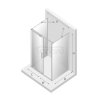NEW TRENDY Kabina przyścienna SMART BLACK 120x80x200 EXK-4180