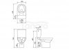 CERSANIT - Zestaw 601 - WC Kompakt CITY NEW CleonOn 010 z deską duroplastową, wolnoopadającą z funkcją łatwego wypinania  K35-035