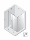 NEW TRENDY Kabina prysznicowa PRIME GUNMETAL BRUSHED 1D prostokątna P 110x100x200 szkło czyste 6mm Active Shield 2.0 K-4831