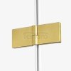 NEW TRENDY Kabina prysznicowa AVEXA GOLD BRUSHED złoto szczotkowane 1D L 90x80x200 szkło czyste 6mm Active Shield 2.0 EXK-1742