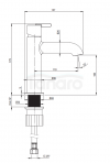 DEANTE - Bateria umywalkowa SILIA Stal Szczotkowana BQS_F20M