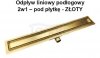 AQUALine - Odpływ liniowy posadzkowy złoty/gold 2w1 pod płytkę 50cm L04GL